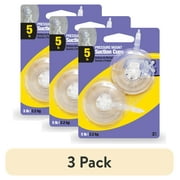 (3 pack) OOK Pressure Mount Suction Cups, Clear, 5lbs, Plastic, Pack of 2